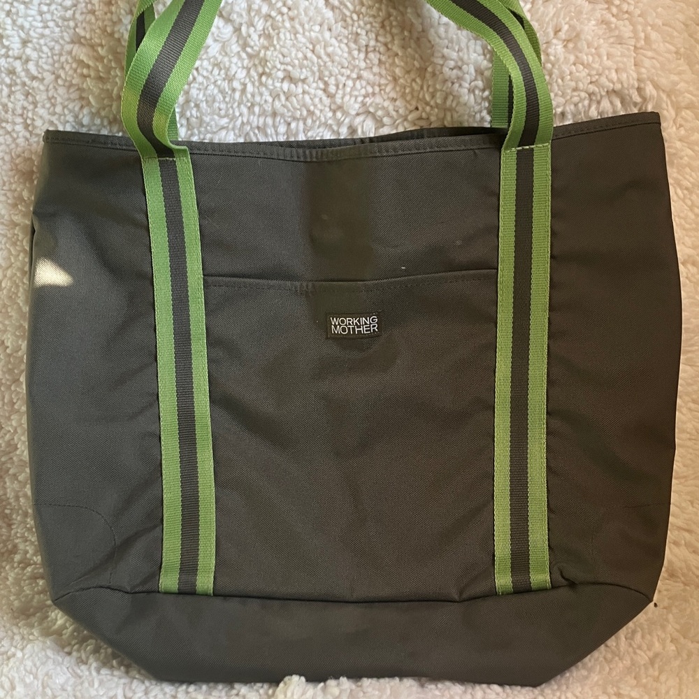 Soren Brown and Green Tote Bag